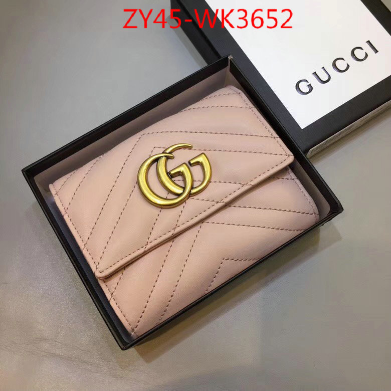 Gucci Bags(4A)-Wallet-,ID: WK3652,$:45USD