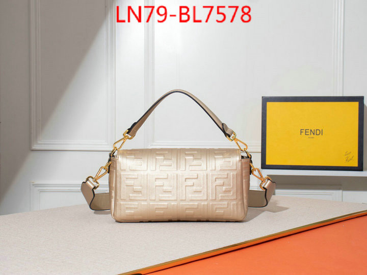 Fendi Bags(4A)-Baguette-,replica 2023 perfect luxury ,ID: BL7578,$: 79USD