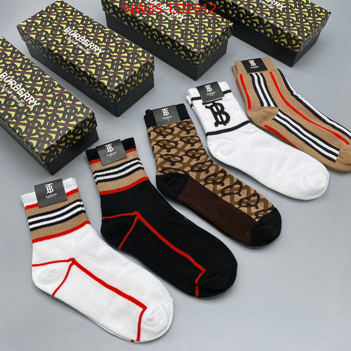 Sock-Burberry,1:1 , ID: LD7512,$: 35USD