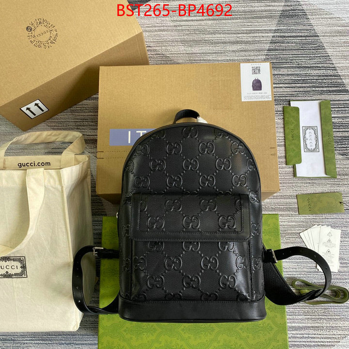 Gucci Bags(TOP)-Backpack-,best luxury replica ,ID: BP4692,$: 265USD