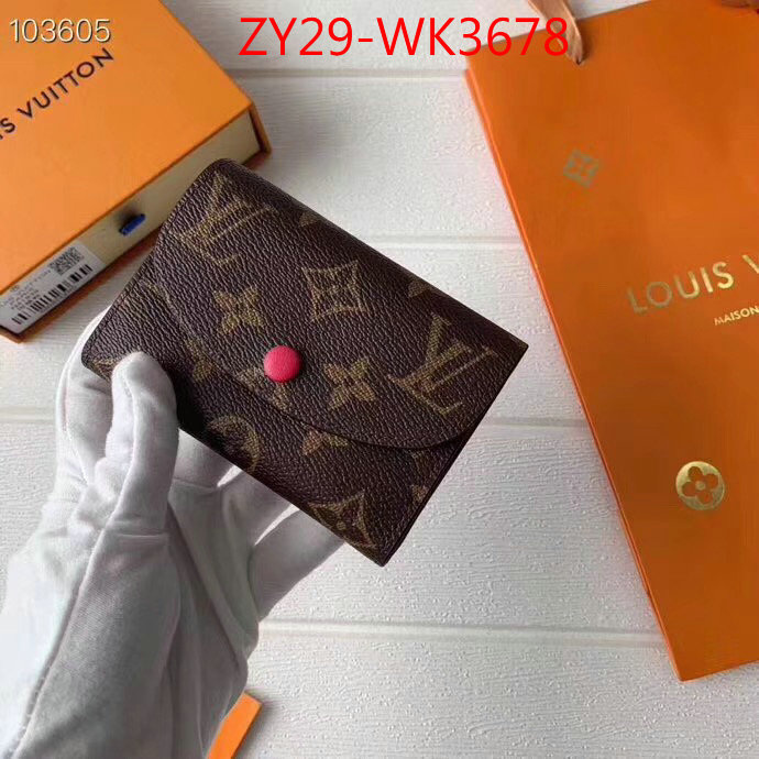 LV Bags(4A)-Wallet,ID: WK3678,$:29USD