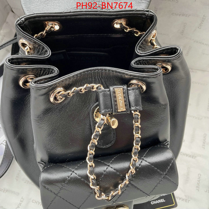 Chanel Bags(4A)-Backpack-,ID: BN7674,$: 92USD