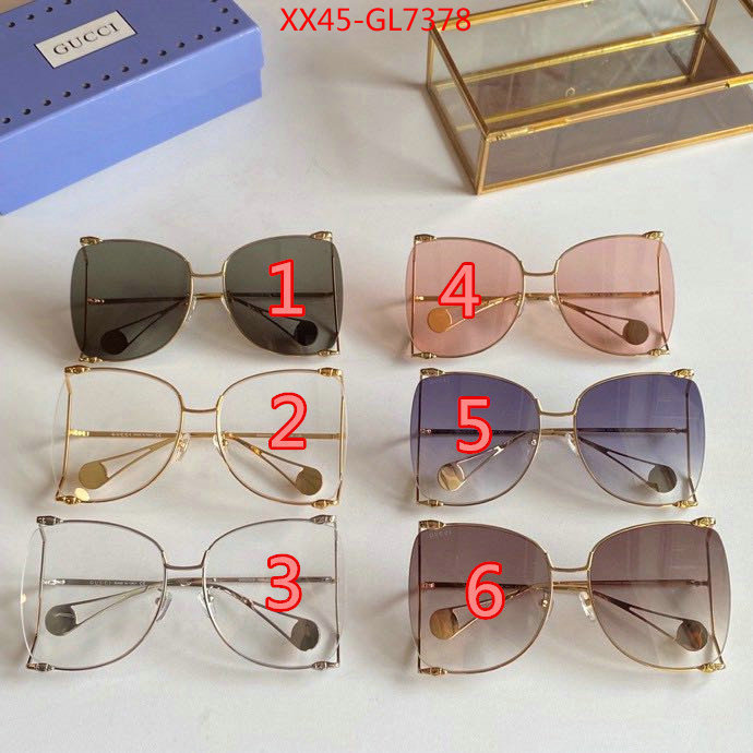 Glasses-Gucci,aaaaa+ replica , ID: GL7378,$: 45USD