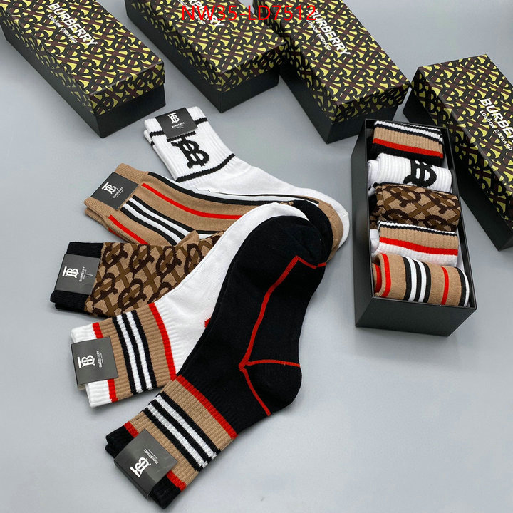 Sock-Burberry,1:1 , ID: LD7512,$: 35USD