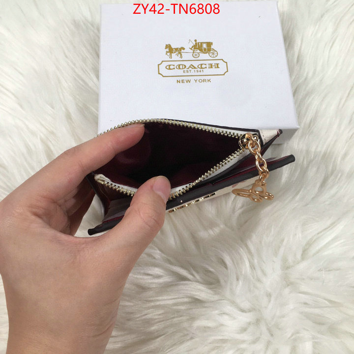 Coach Bags(4A)-Wallet,customize the best replica ,ID: TN6808,$: 42USD