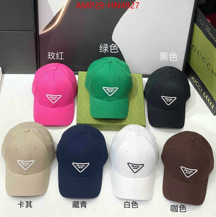 Cap (Hat)-Prada,aaaaa+ replica designer , ID: HN4927,$: 29USD