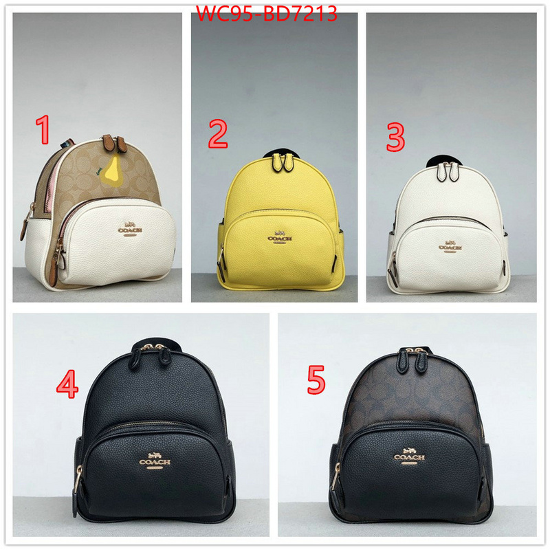 Coach Bags(4A)-Backpack-,top designer replica ,ID: BD7213,$: 95USD