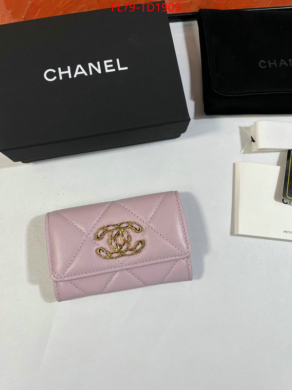 Chanel Bags(TOP)-Wallet-,ID: TD1909,$: 79USD