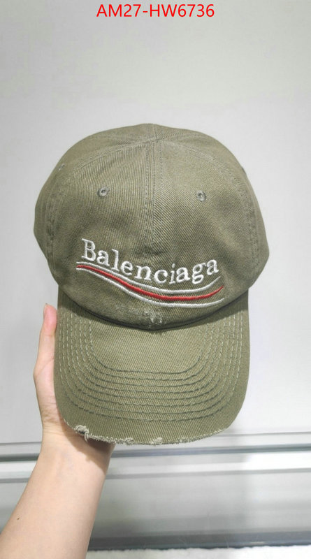 Cap (Hat)-Balenciaga,2023 replica wholesale cheap sales online , ID: HW6736,$: 27USD