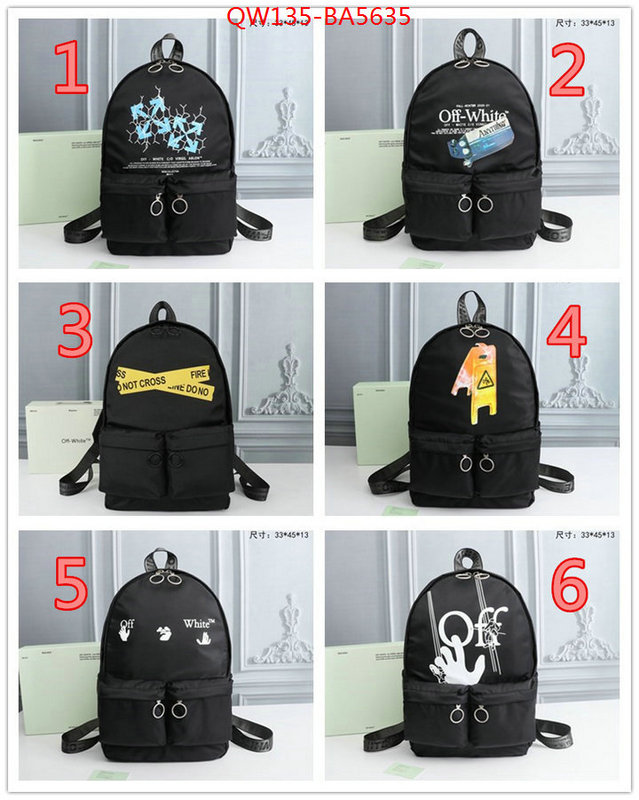 Off-White Bags ( TOP )-Backpack-,how to buy replica shop ,ID: BA5635,$: 135USD