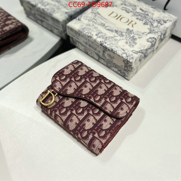 Dior Bags(TOP)-Wallet-,ID: TD9687,$: 69USD