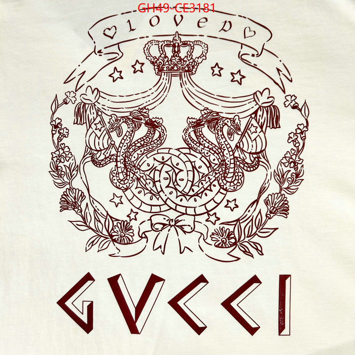 Clothing-Gucci,designer replica , ID: CE3181,$: 49USD