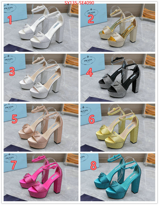 Women Shoes-Prada,mirror quality , ID: SE4090,$: 135USD