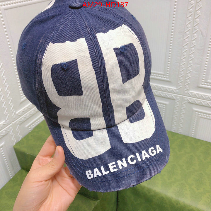 Cap (Hat)-Balenciaga,knockoff highest quality , ID: HD187,$: 29USD