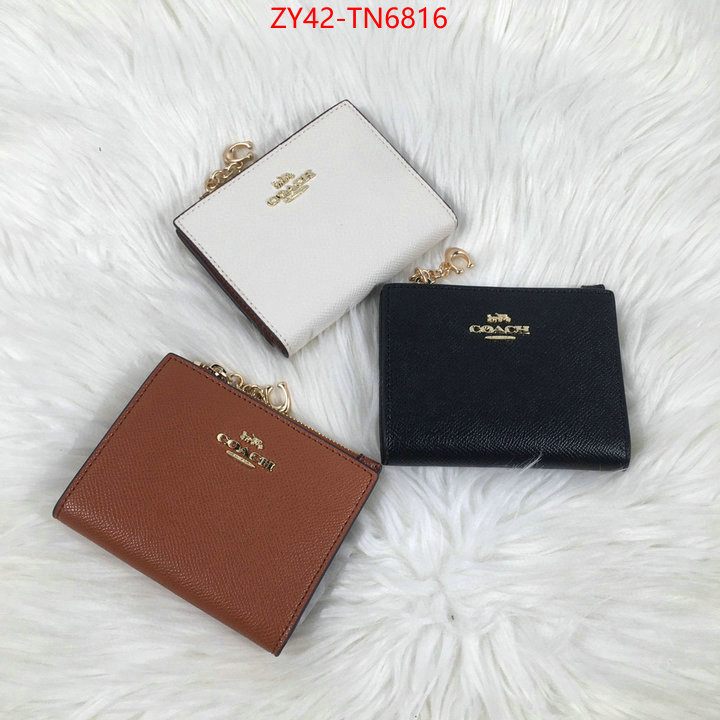 Coach Bags(4A)-Wallet,top 1:1 replica ,ID: TN6816,$: 42USD