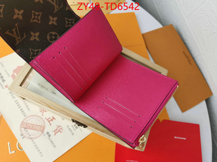 LV Bags(4A)-Wallet,we provide top cheap aaaaa ,ID: TD6542,$: 49USD