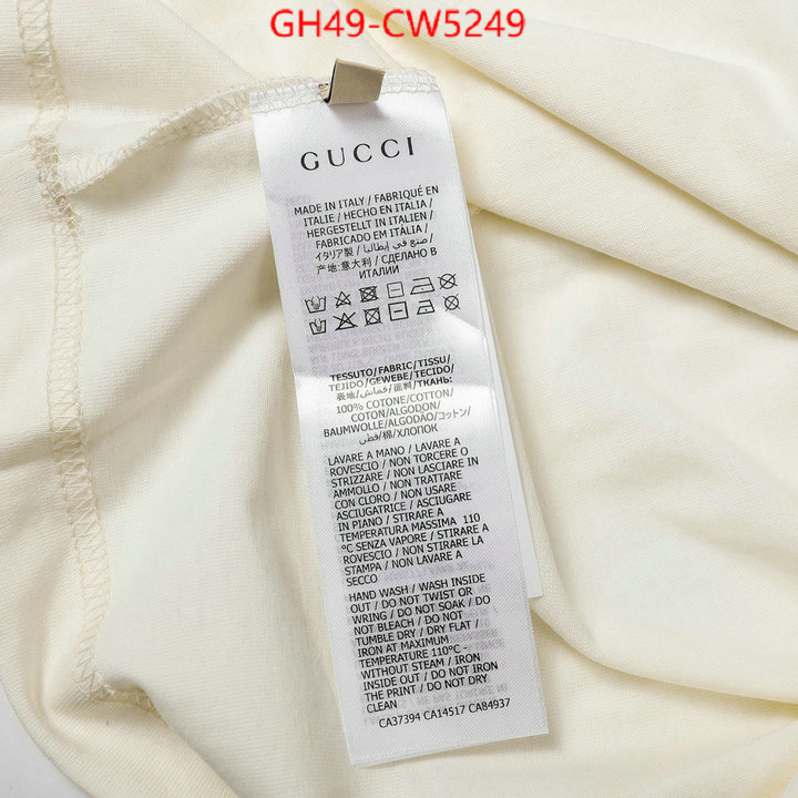 Clothing-Gucci,2023 perfect replica designer , ID: CW5249,$: 49USD