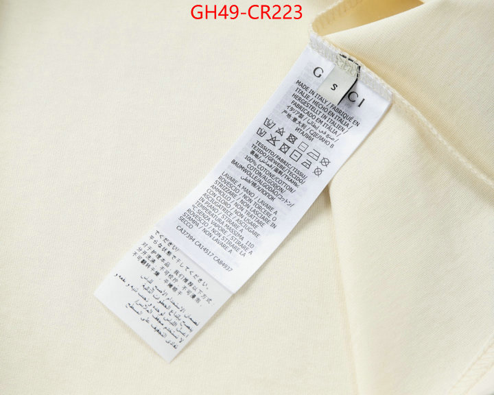 Clothing-Gucci,designer 1:1 replica , ID: CR223,$: 49USD