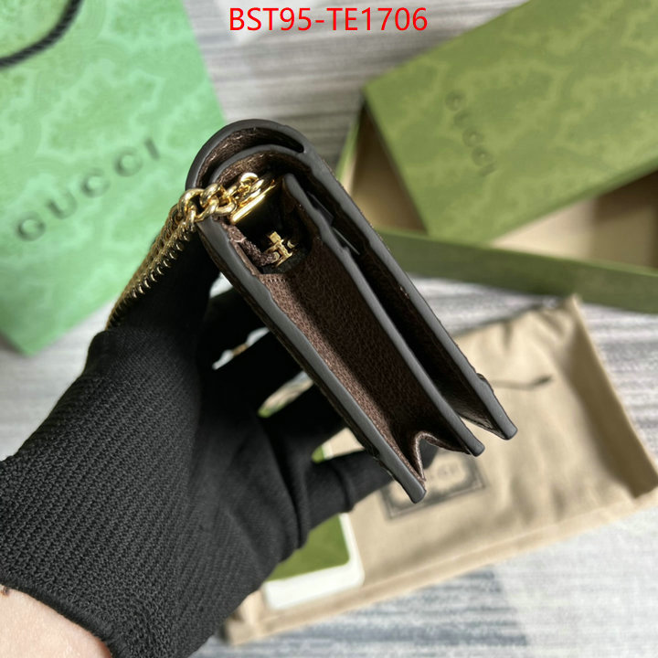 Gucci Bags(TOP)-Wallet-,fashion designer ,ID: TE1706,$: 95USD