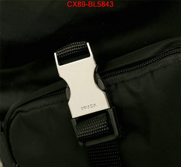 Prada Bags(4A)-Backpack-,top perfect fake ,ID: BL5843,$: 89USD