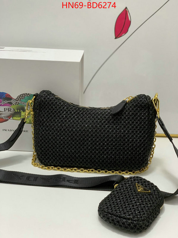 Prada Bags(4A)-Re-Edition 2005,best replica 1:1 ,ID: BD6274,$: 69USD