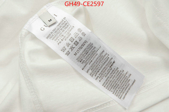 Clothing-Gucci,shop cheap high quality 1:1 replica , ID: CE2597,$: 49USD