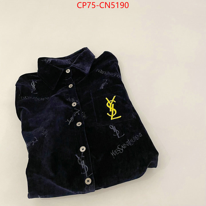 Clothing-YSL,2023 replica wholesale cheap sales online ,ID: CN5190,$: 75USD