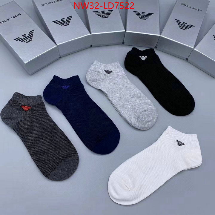 Sock-Armani,2023 perfect replica designer , ID: LD7522,$: 32USD