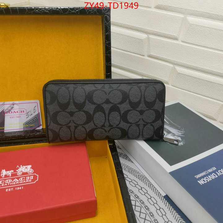 Coach Bags(4A)-Wallet,designer replica ,ID: TD1949,$: 49USD