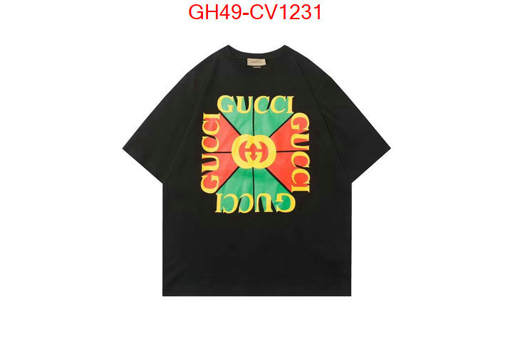 Clothing-Gucci,top quality designer replica , ID: CV1231,$: 49USD