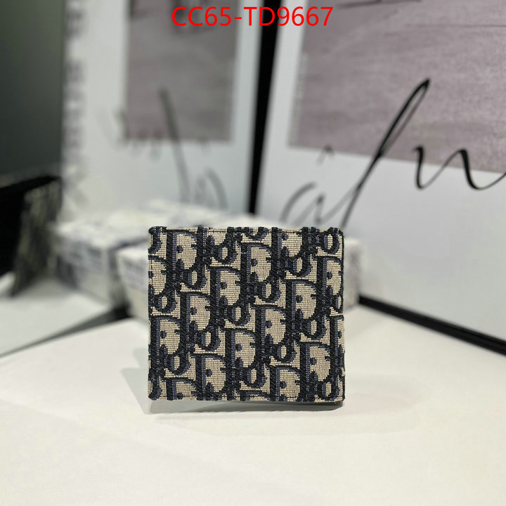 Dior Bags(TOP)-Wallet-,ID: TD9667,$: 65USD