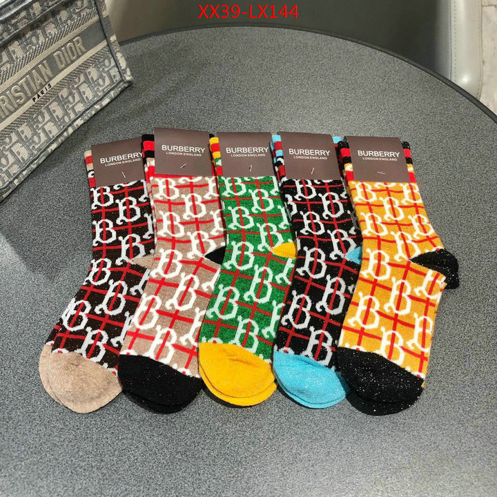 Sock-Burberry,at cheap price , ID:LX144,$: 39USD