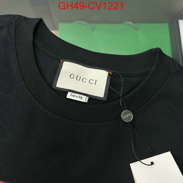 Clothing-Gucci,buy aaaaa cheap , ID: CV1221,$: 49USD