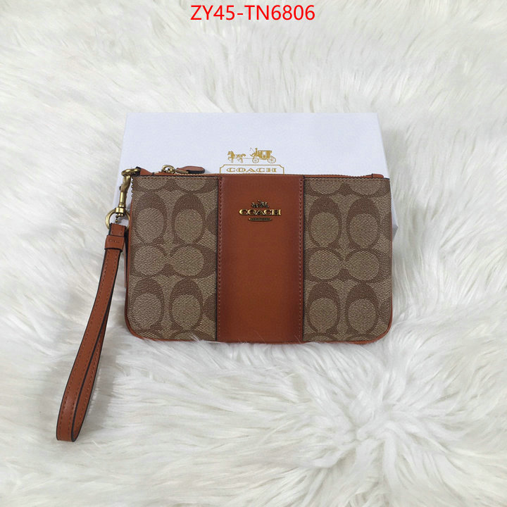 Coach Bags(4A)-Wallet,buy high quality cheap hot replica ,ID: TN6806,$: 45USD