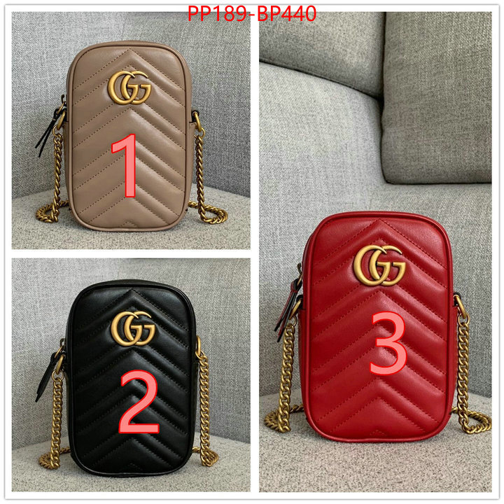 Gucci Bags(TOP)-Marmont,ID: BP440,$:189USD