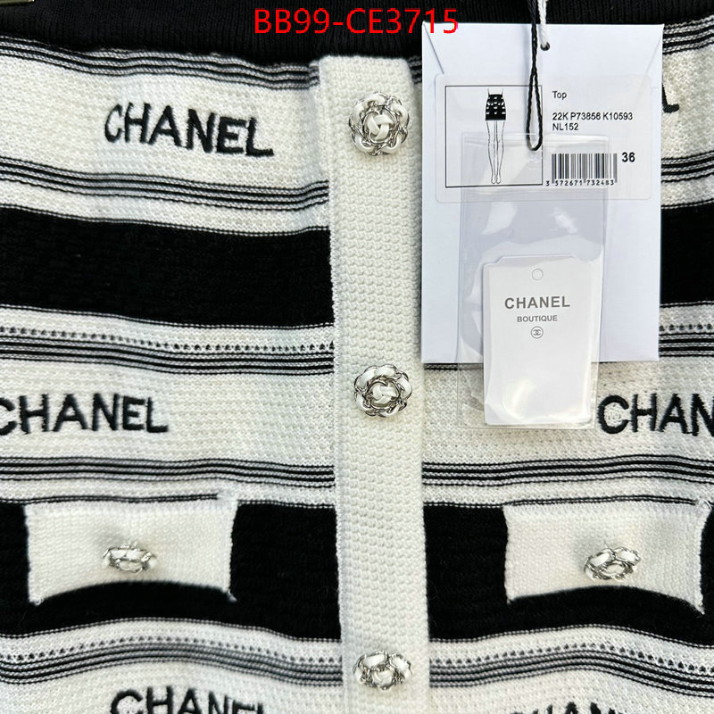 Clothing-Chanel,the top ultimate knockoff , ID: CE3715,$:99USD