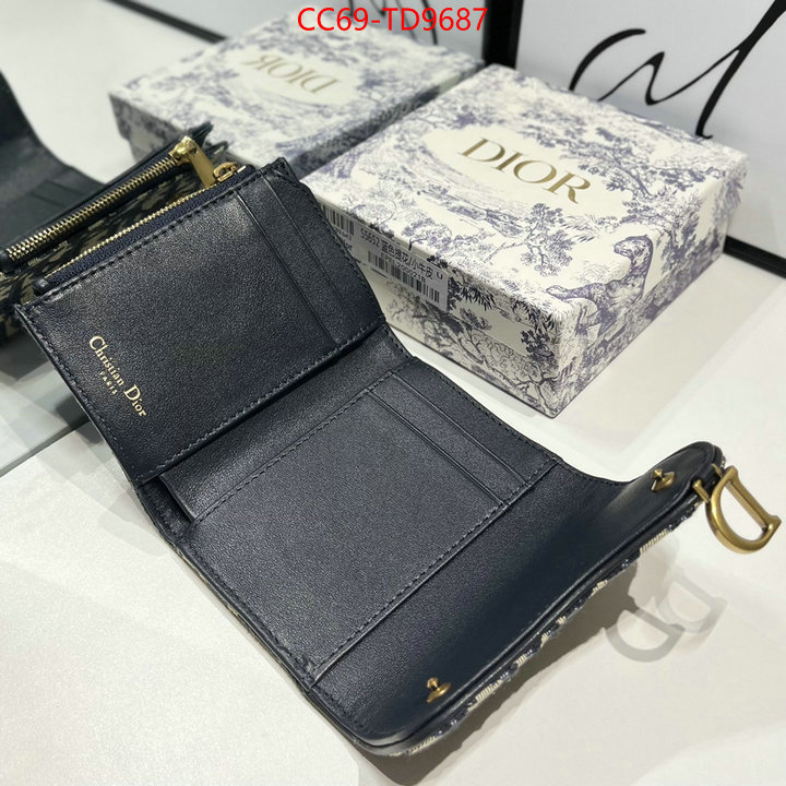 Dior Bags(TOP)-Wallet-,ID: TD9687,$: 69USD