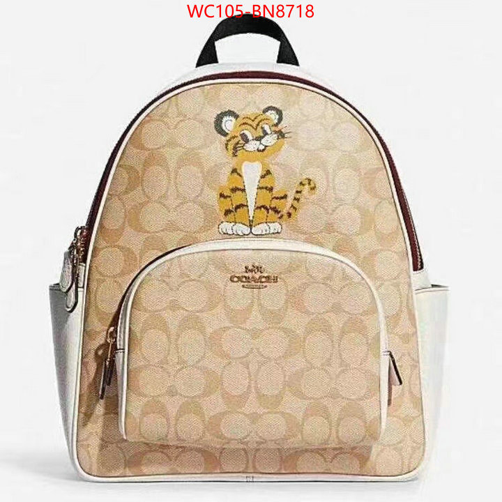 Coach Bags(4A)-Backpack-,replica for cheap ,ID: BN8718,$: 105USD