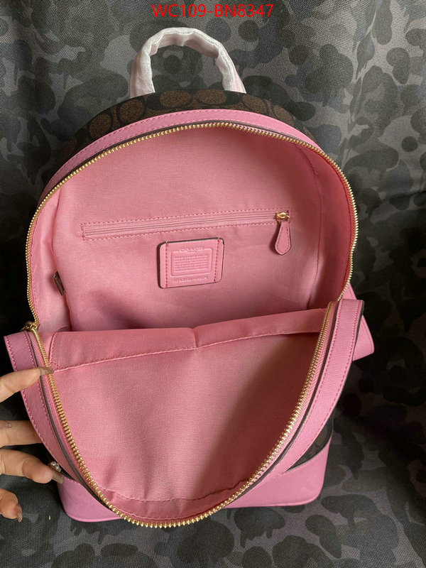 Coach Bags(4A)-Backpack-,buy 1:1 ,ID: BN8347,$: 109USD