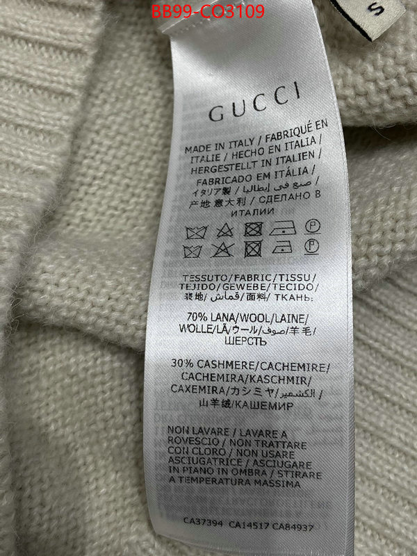 Clothing-Gucci,what is a 1:1 replica , ID: CO3109,$: 99USD