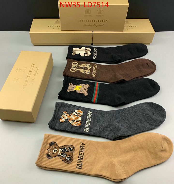 Sock-Burberry,best aaaaa , ID: LD7514,$: 35USD