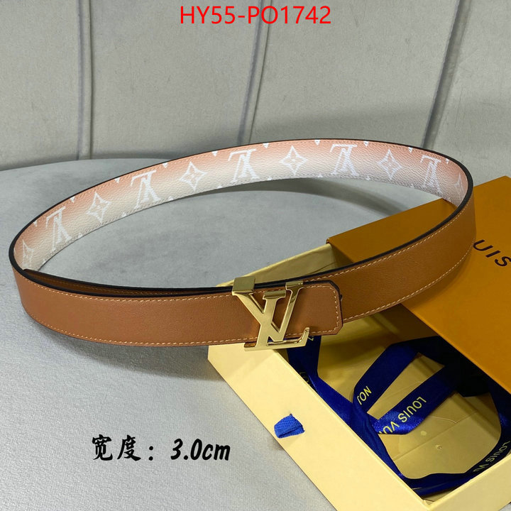 Belts-LV,fashion replica , ID: PO1742,$: 55USD