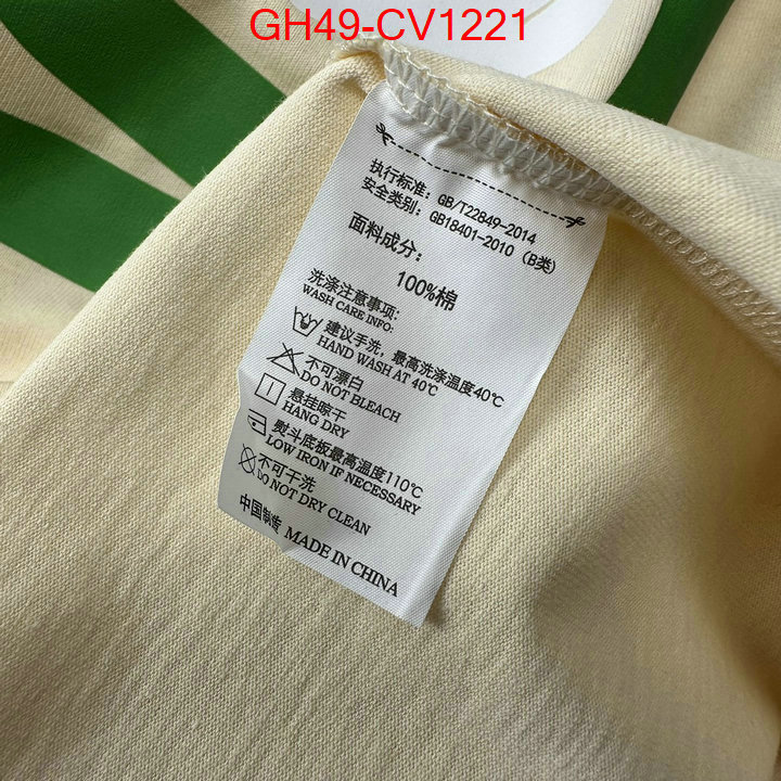 Clothing-Gucci,buy aaaaa cheap , ID: CV1221,$: 49USD