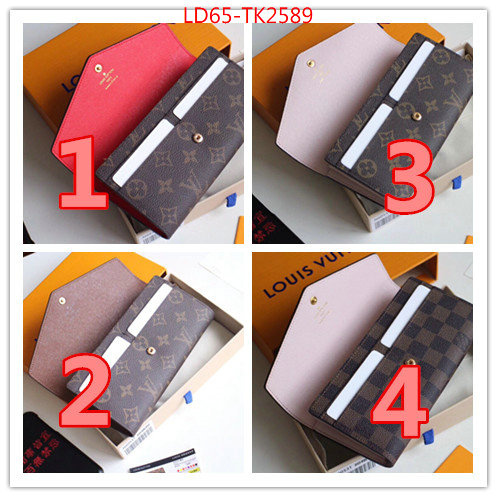 LV Bags(TOP)-Wallet,ID: TK2589,$:65USD