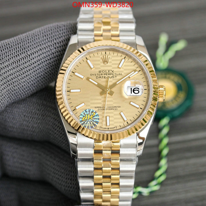 Watch (TOP)-Rolex,mirror copy luxury , ID: WD3820,$: 359USD