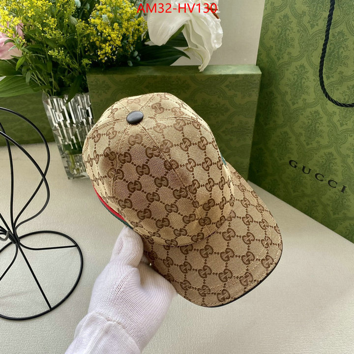 Cap (Hat)-Gucci,2023 replica wholesale cheap sales online , ID: HV130,$: 32USD