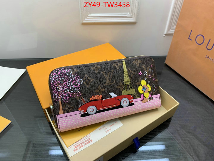 LV Bags(4A)-Wallet,wholesale 2023 replica ,ID: TW3458,$: 49USD