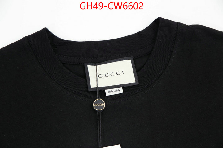 Clothing-Gucci,high quality 1:1 replica , ID: CW6602,$: 49USD