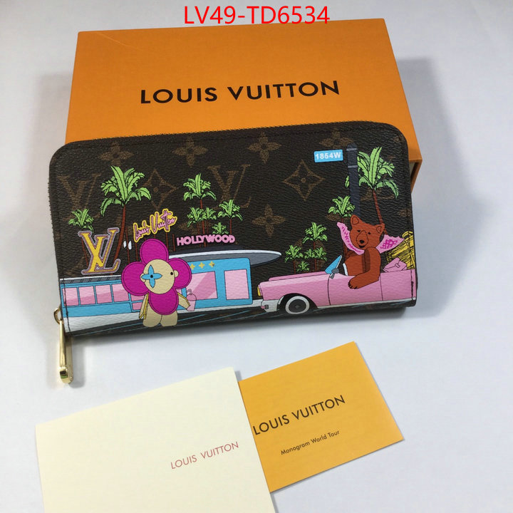 LV Bags(4A)-Wallet,buy first copy replica ,ID: TD6534,$: 49USD