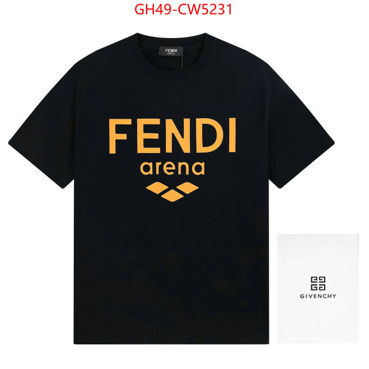 Clothing-Fendi,the best quality replica , ID: CW5231,$: 49USD